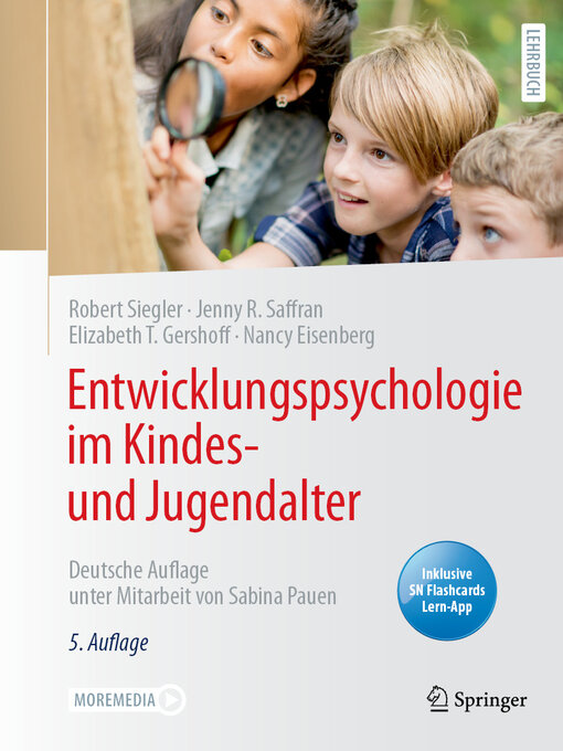 Title details for Entwicklungspsychologie im Kindes- und Jugendalter by Robert Siegler - Available